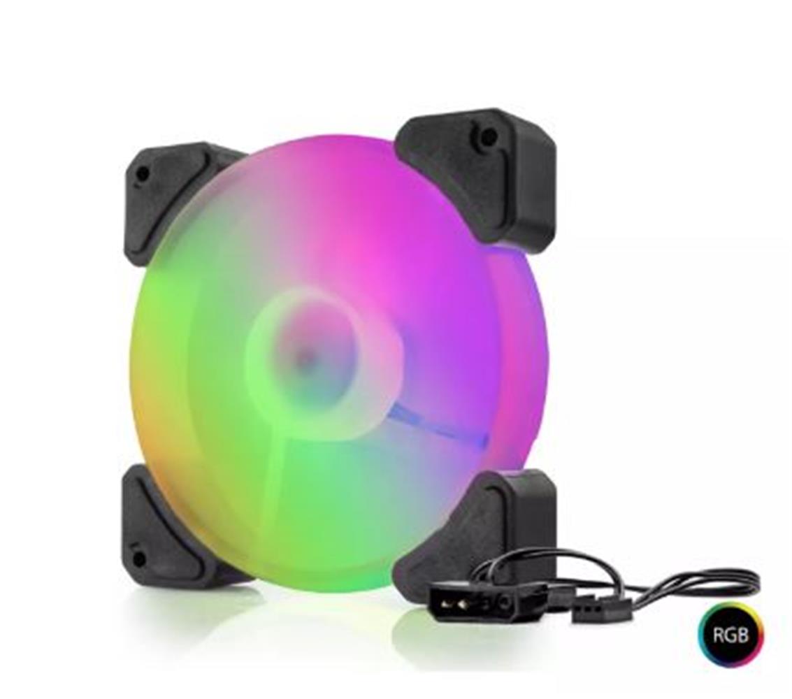 Hadron Hdx1518 12 cm Kasa Fanı Performans 4Pin RGB Siyah