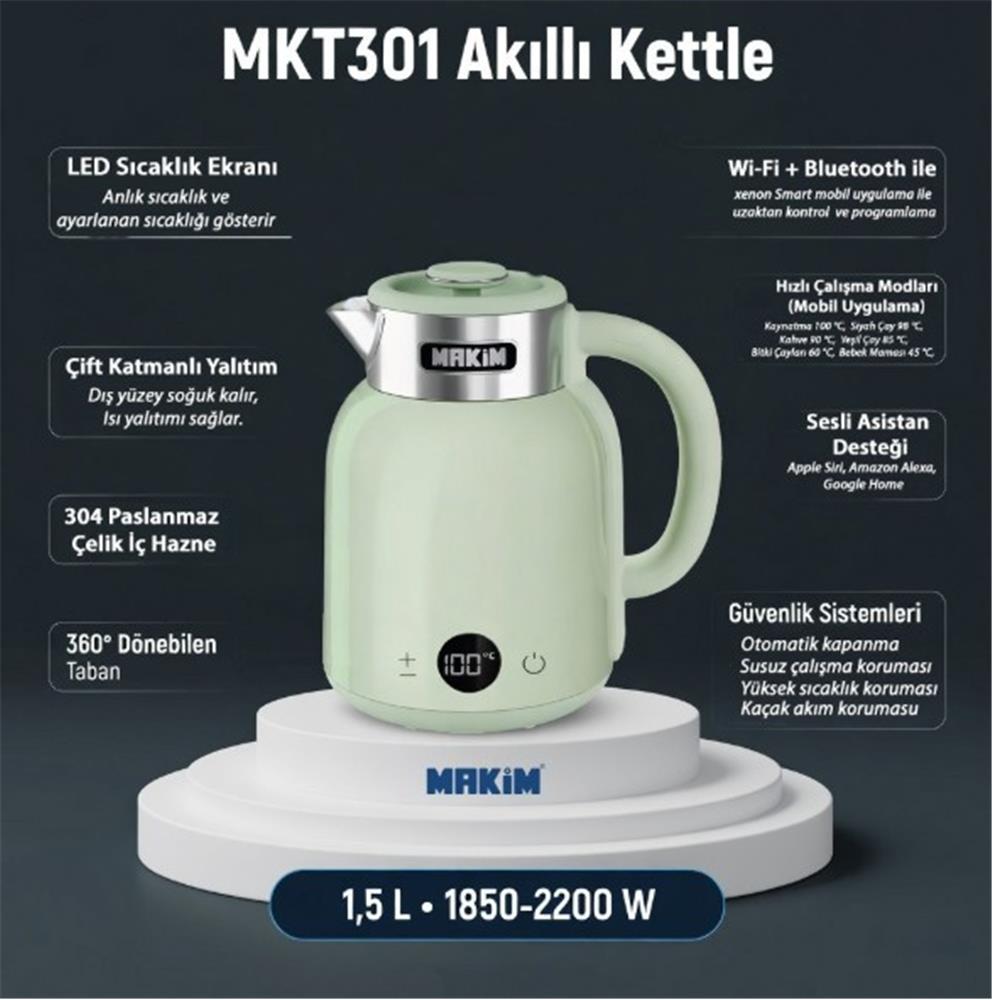 Makim MKT301 AKILLI YEŞİL KETTLE