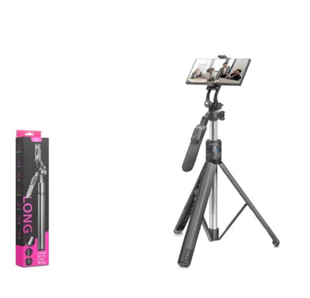 NODAR ND1050 Telefon Tripodu ve Selfie Çubuğu Seti Bluetooth Kumandalı 201 cm - Siyah