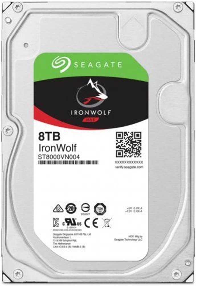 Seagate 8 TB ST8000VN004 Ironwolf 3, 5" 7200Rpm 256Mb Rv Sensör, SATA 3, 7-24 Nas Diski