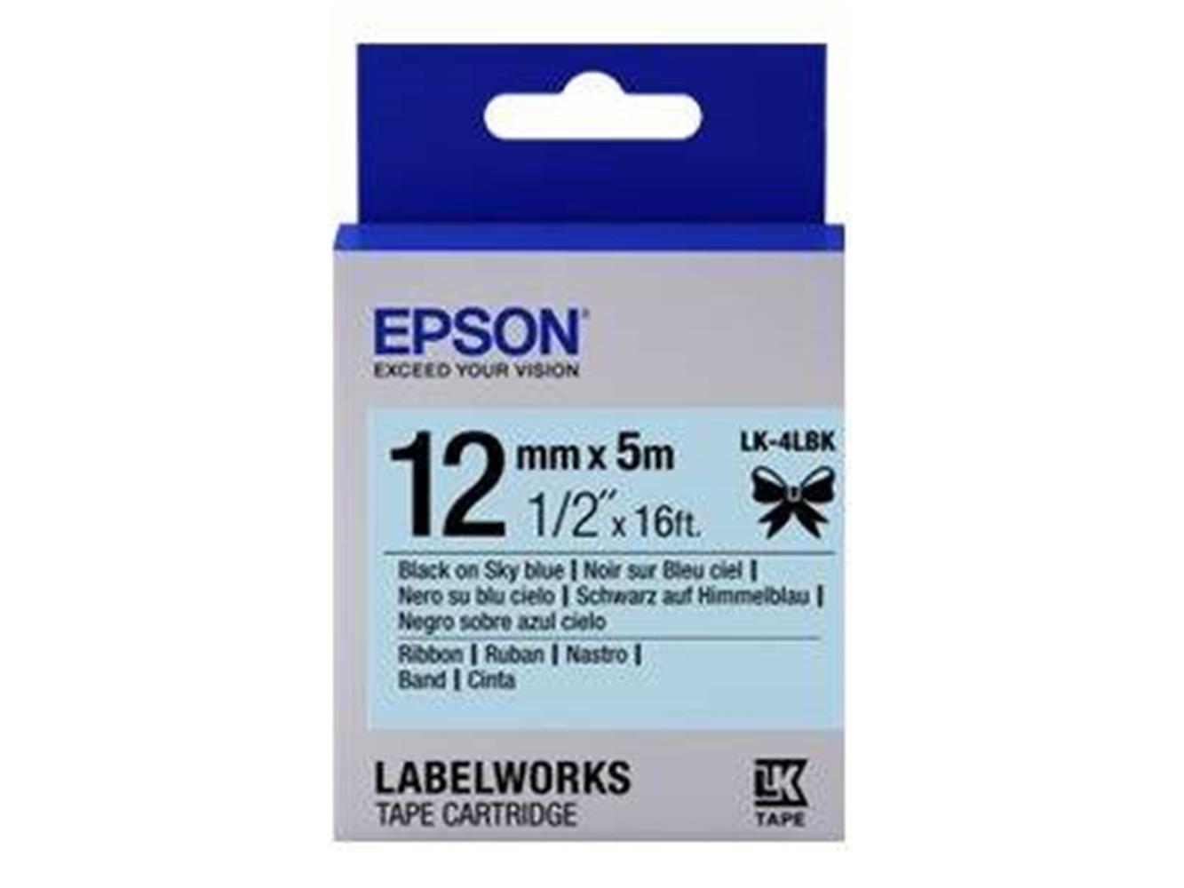 Epson LK-4WLN Beyaz Üzeri Mavi 12 mm 9Metre Etiket